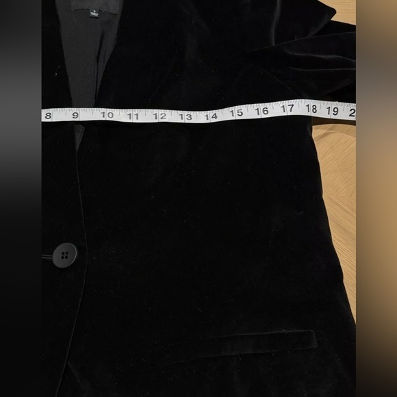 Madewell Black Cotton Blend Velvet Button Blazer Jacket Size 8 - Picture 4 of 5